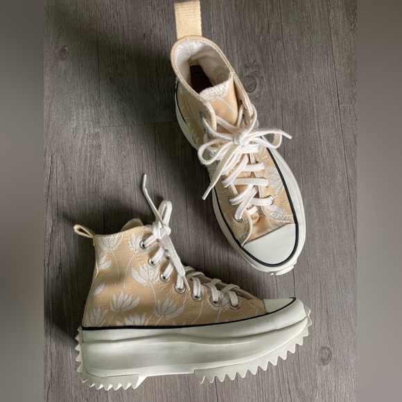Converse Women’s Platform Canvas Run Star Hike Summer Spirit Floral High-Tops - Picture 3 of 15